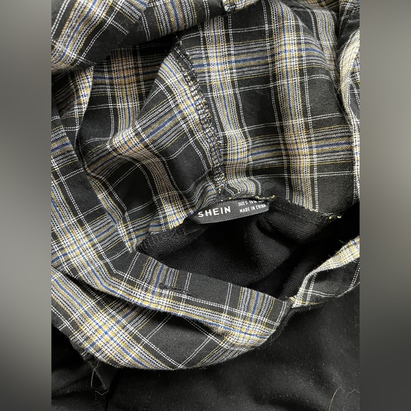 What? Hoodie SZ. S Long sleeves black checkers - Picture 4 of 4